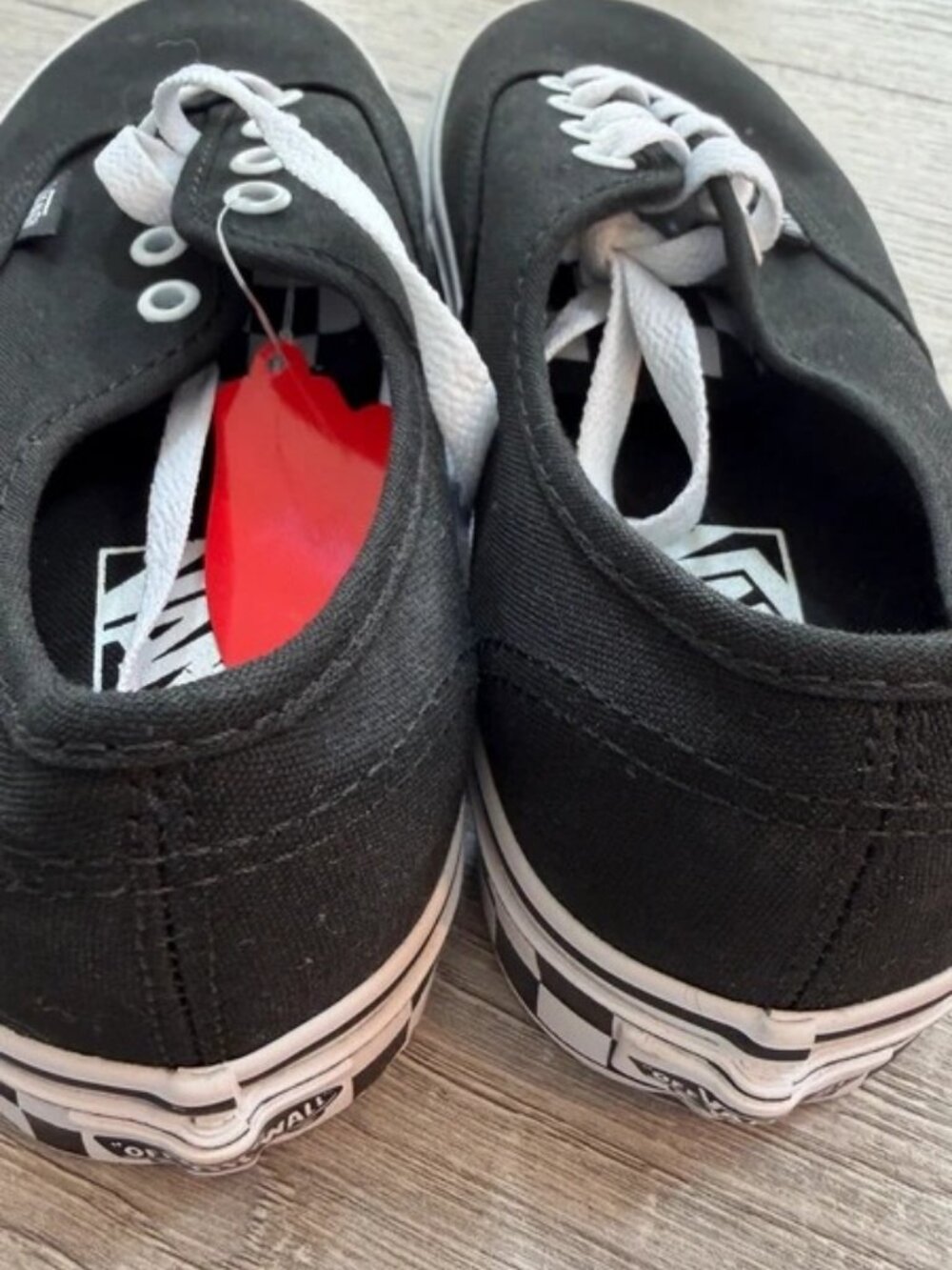 Vans Checkerboard Sneakers Black White Women's 6.5 - Picture 3 of 5